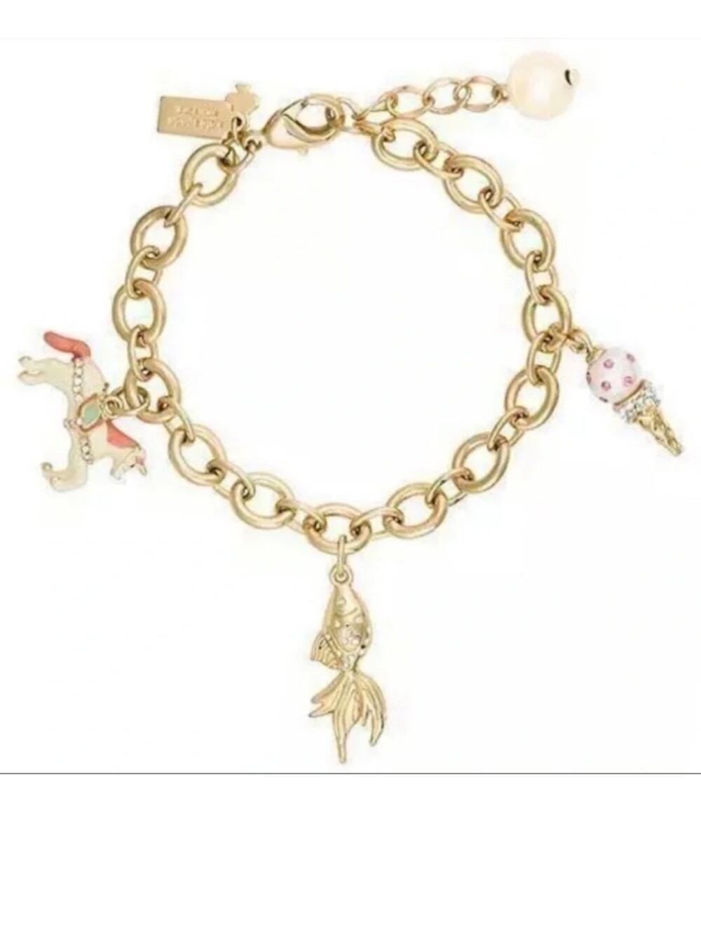 Kate Spade Carnival Unicorn Fish Ice Cream Charm Bracelet (Rare Piece) Nights